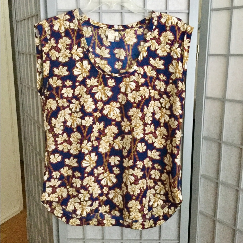 NWOT sleeveless print top from J. Crew